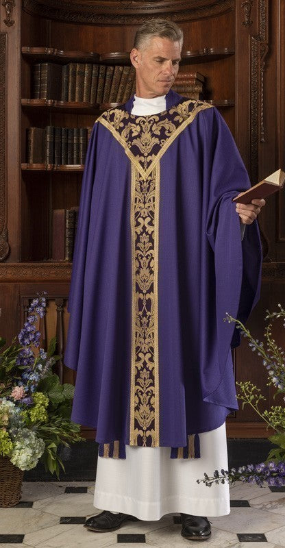 Chasuble De Prêtre Catholique - Robe De Messe Avec Col Rond - Pour Cosplay, Déguisement, événements à Thème - 5