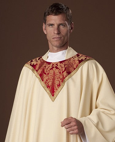 Cloisters Red on Cream Chasuble