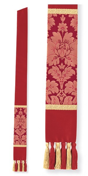 Cloisters Red Stole: red liturgical vestment for priest or deacon – The ...