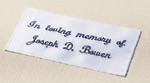 Memorial Label: embroidered label sewn into vestment or pall – The Holy ...